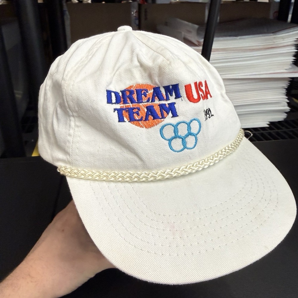 Vintage USA Basketball Snapback Hat Lakers 1992 Dream Team Cap 90s Embroidered